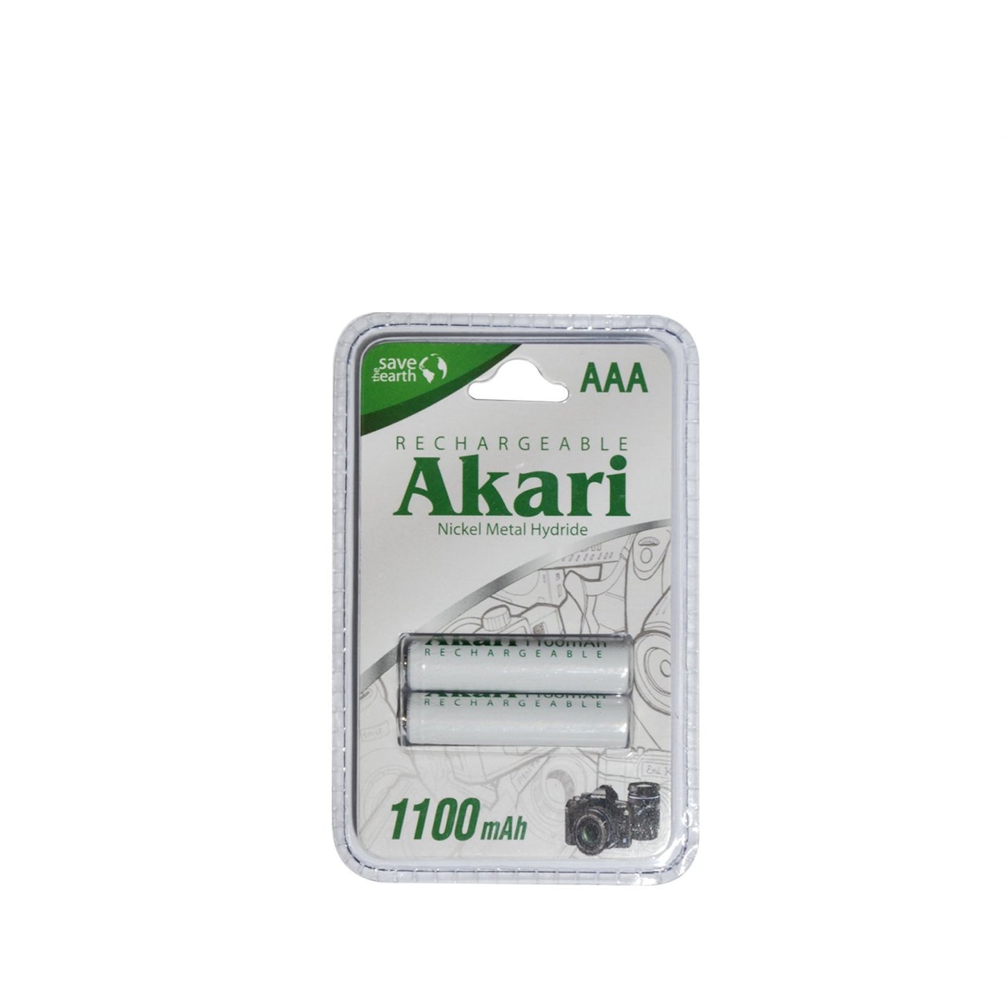 Akari Rechargeable Battery AAA - 1100mAh (ARB1100MH-BP2)