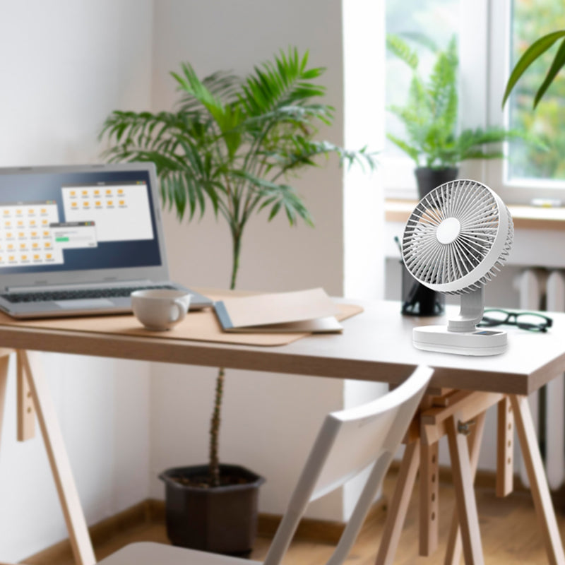 Akari 8" Rechargeable Fan with LED Night Light (ARF-8008)