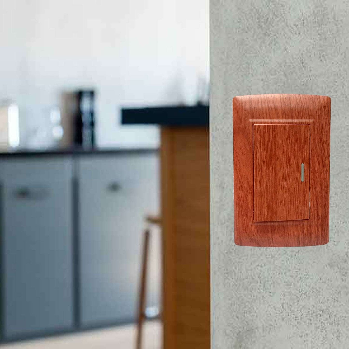 *Akari 1 Gang 1 Way Switch - Wooden (AWD-101WI)