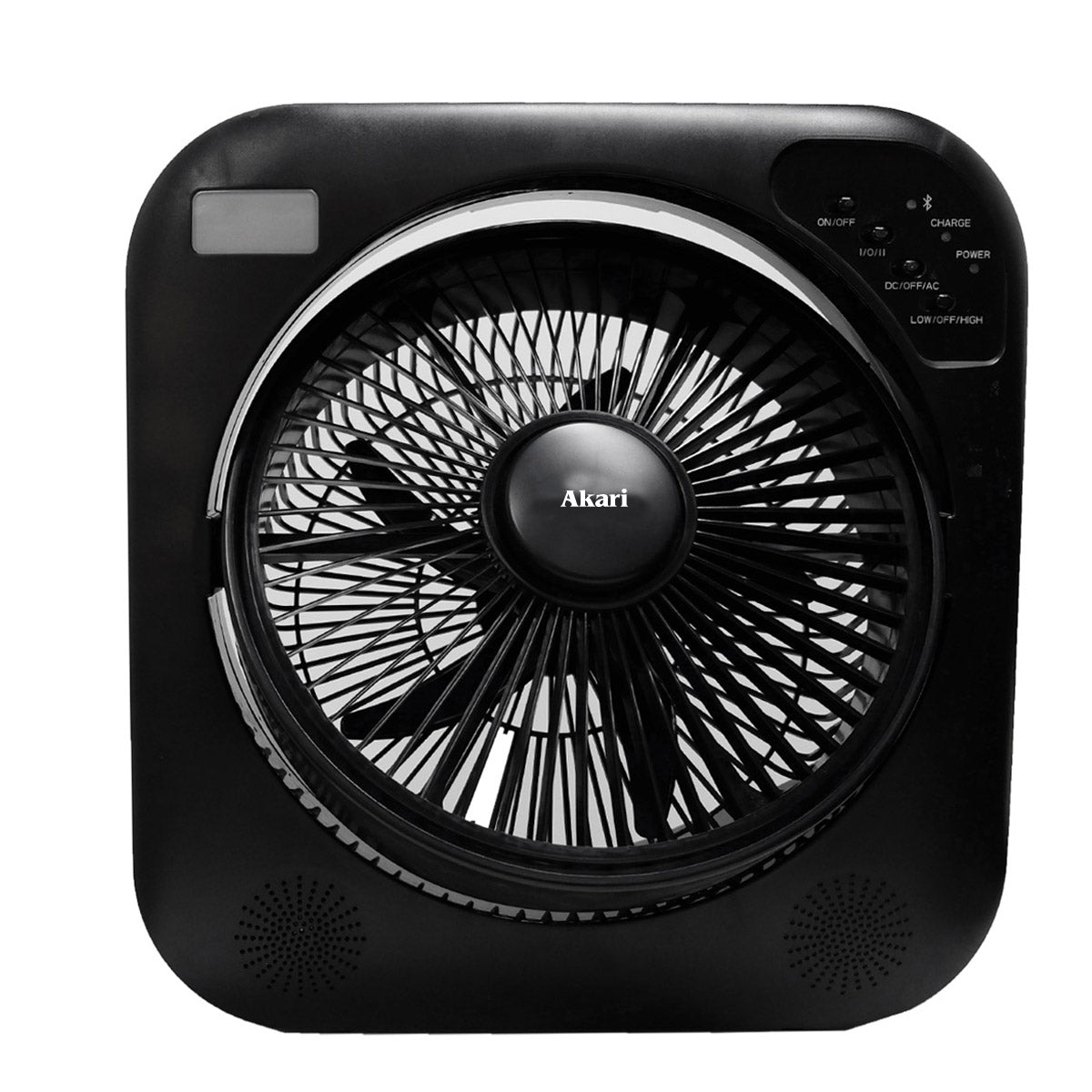 Akari 12" Rechargeable Box Fan with BT Speaker & LED Light (ARBF-5513MB)
