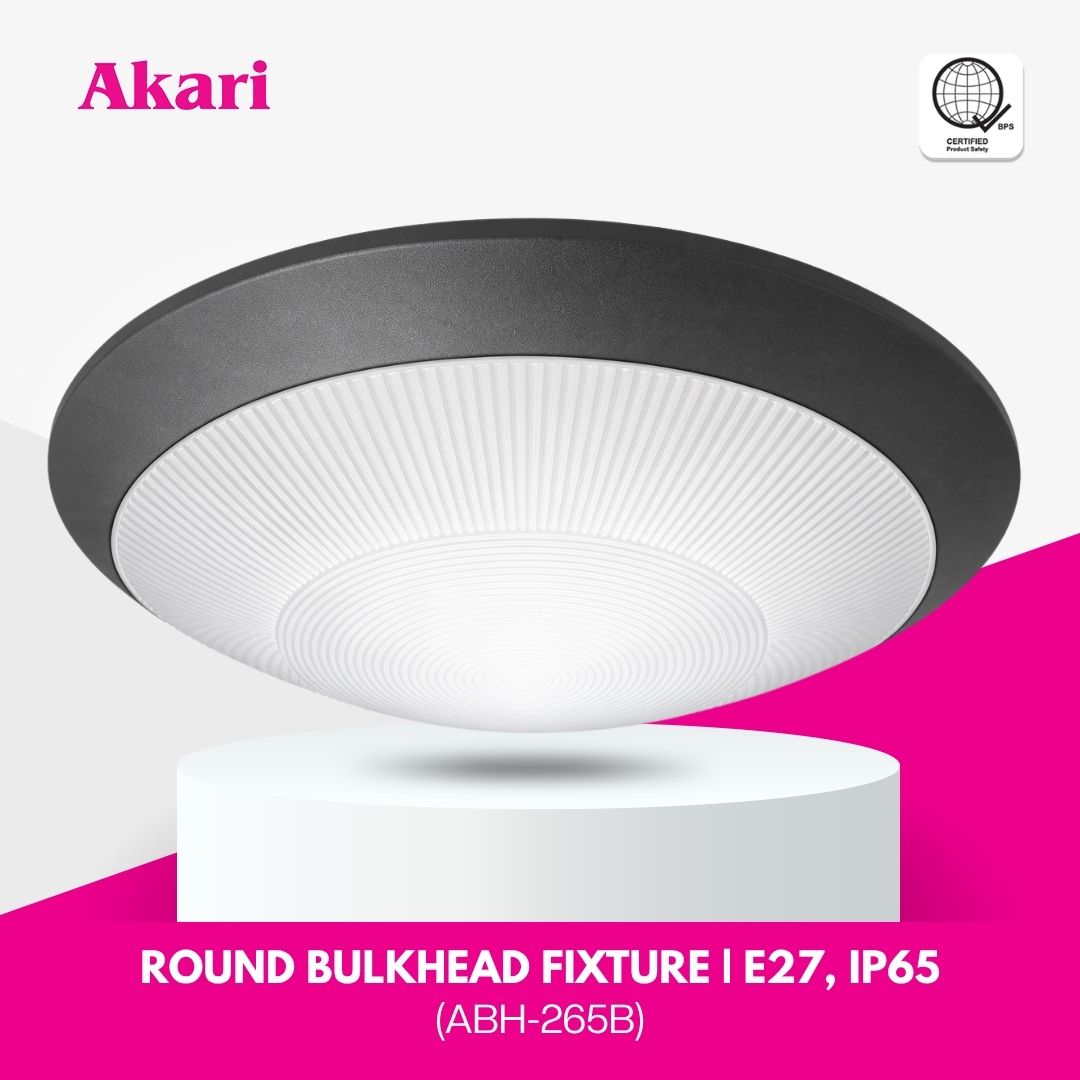 Akari Round Bulkhead Fixture (ABH-265B/ABH-265W)