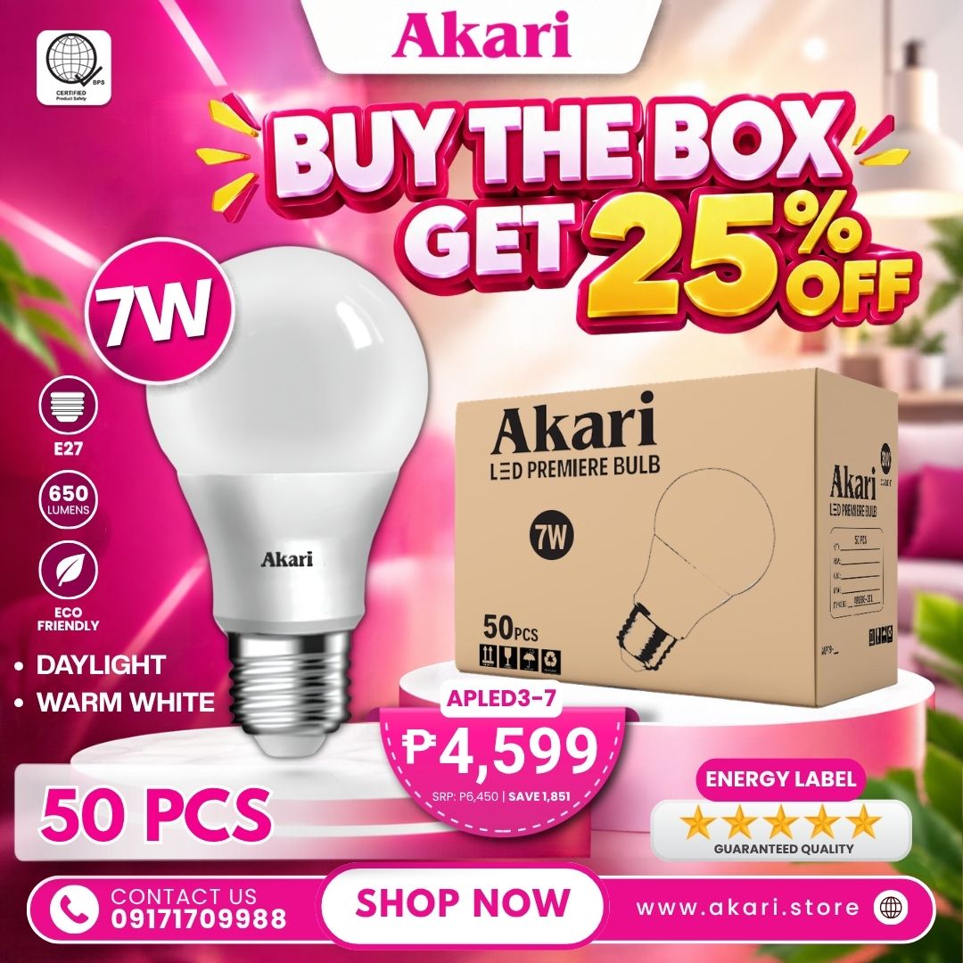 Buy the Box (50PCS): Akari LED Premiere Bulb 7 Watts - Daylight / Warm white (APLED3-7DL/WW)