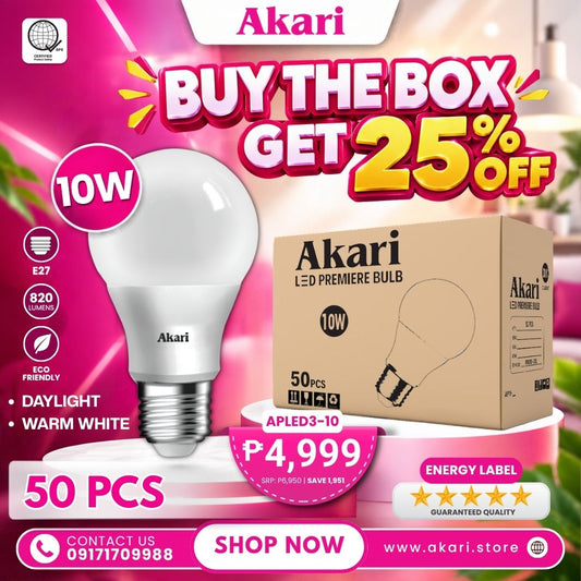 Buy the Box (50PCS): Akari LED Premiere Bulb 10 Watts - Daylight / Warm white (APLED3-10DL/WW)