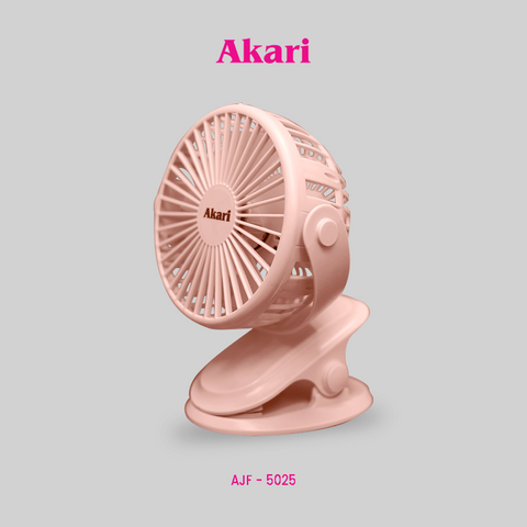 Akari 5" Rechargeable Clip Fan w/ LED (AJF-5025)
