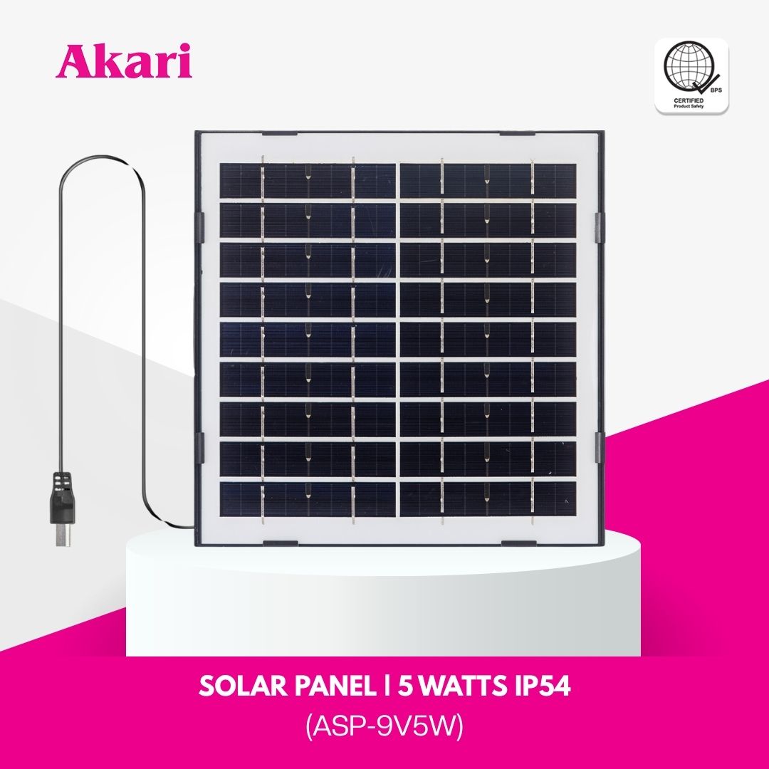 Akari Solar Panel I 5 watts IP54 (ASP-9V5W)
