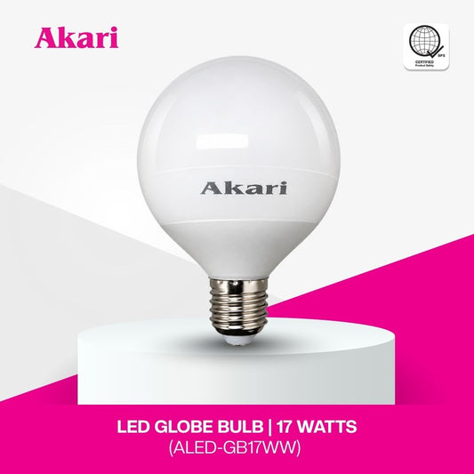 Akari LED Globe Bulb 17W – Daylight / Warm White (ALED-GB17DL/ALED-GB17WW)