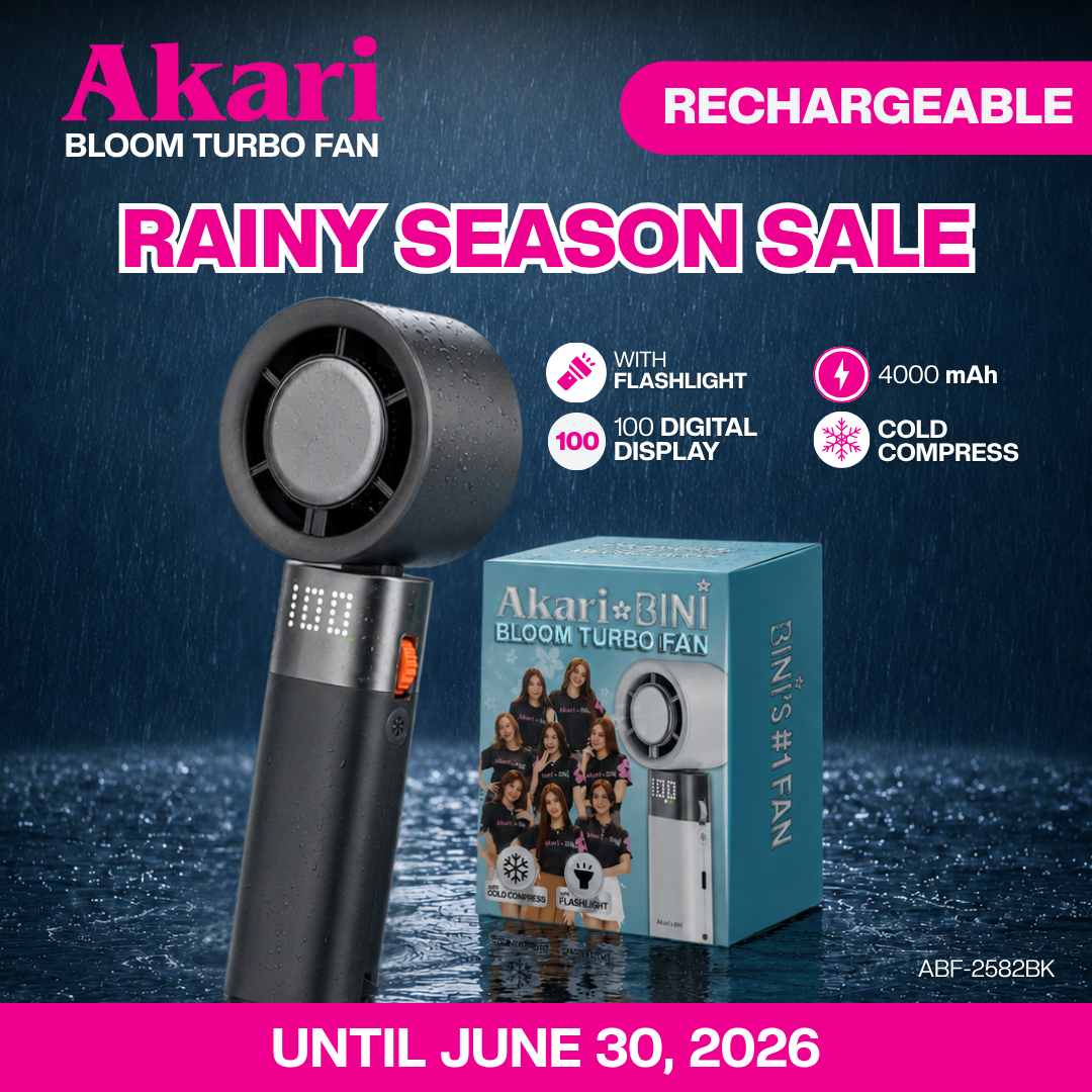 AkarixBini : Akari Rechargeable Bloom Turbo Fan (ABF-2552BK) RARE!
