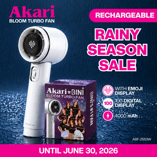 AkariXBini: Akari Rechargeable Bloom Turbo Fan (ABF-2553 White)