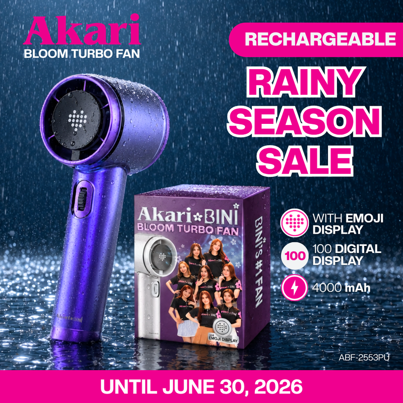 AkariXBini: Akari Rechargeable Bloom Turbo Fan (ABF-2553 Purple)
