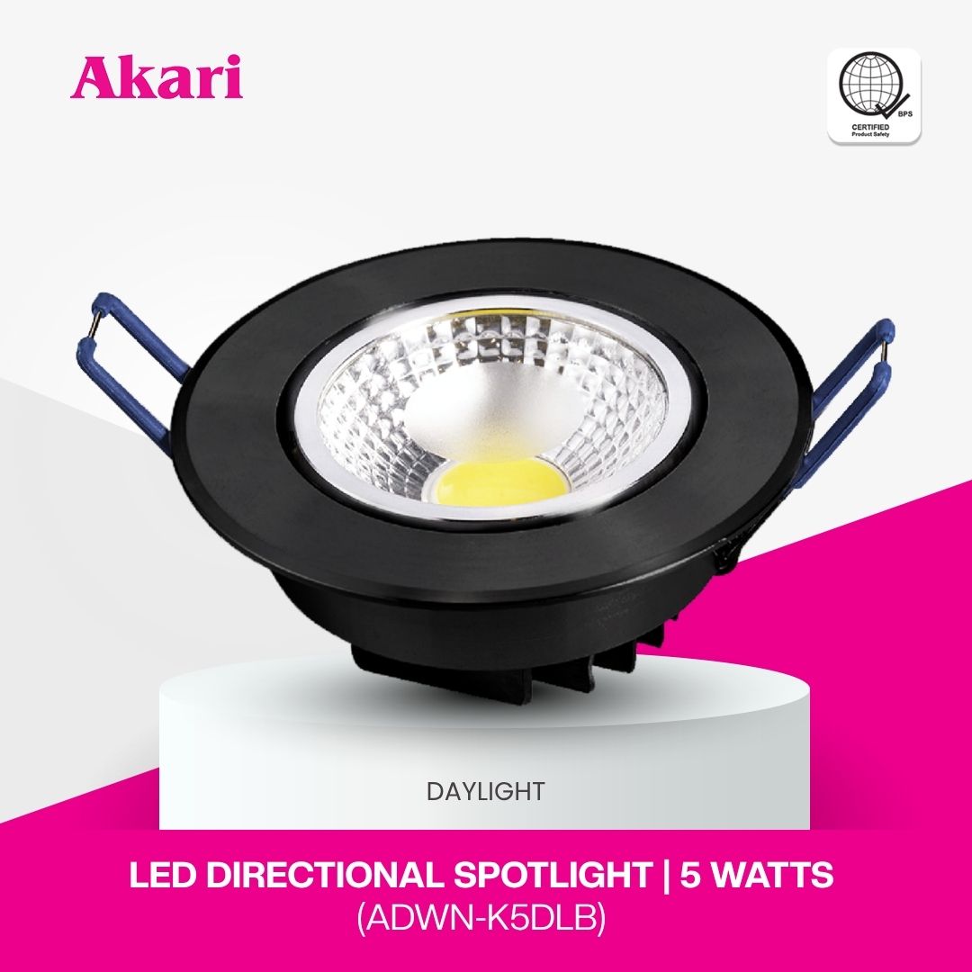 Akari Recessed Directional COB Downlight Daylight (ADWN-K5DLW /ADWN-K5DLB)