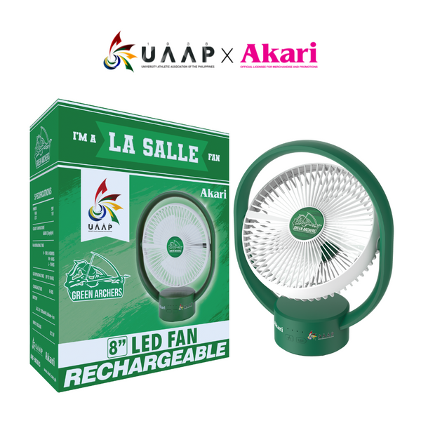 AKARI X UAAP [ DLSU ] - 8" Rechargeable Elliptical Fan w/ LED
