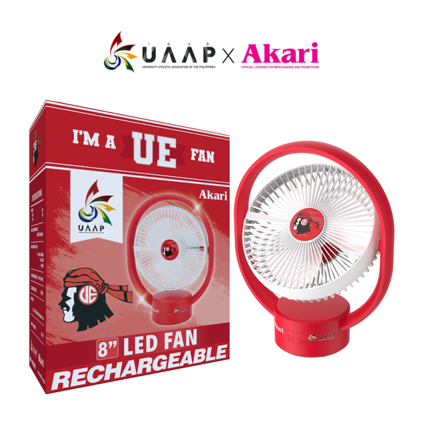 AKARI X UAAP [ UE ] - 8" Rechargeable Elliptical Fan w/ LED