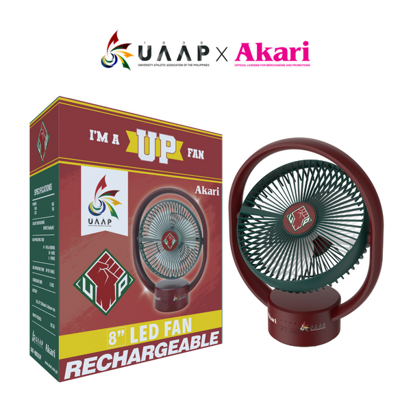 AKARI X UAAP [ UP ] - 8" Rechargeable Elliptical Fan w/ LED