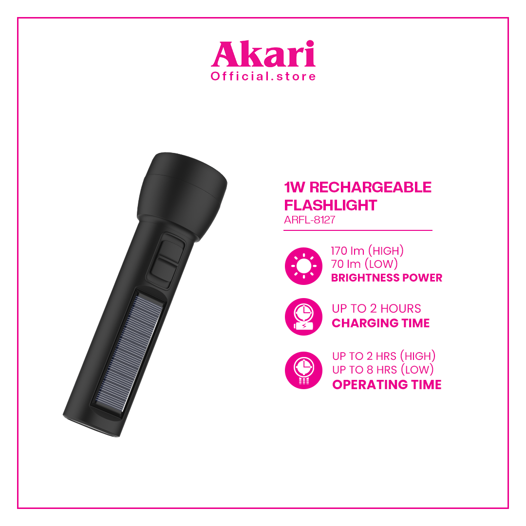 Akari 1W Rechargeable Flashlight (ARFL-8127)