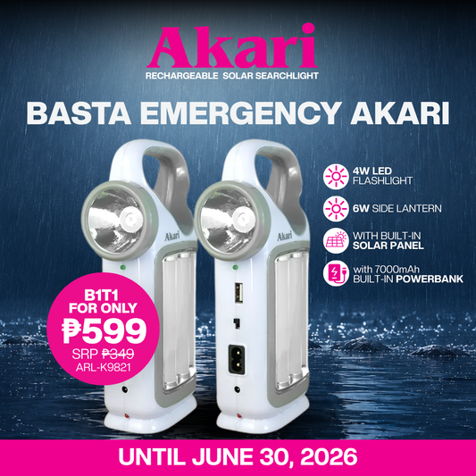 Akari B1T1 Rechargeable Lantern with Searchlight (ARL-K9821)