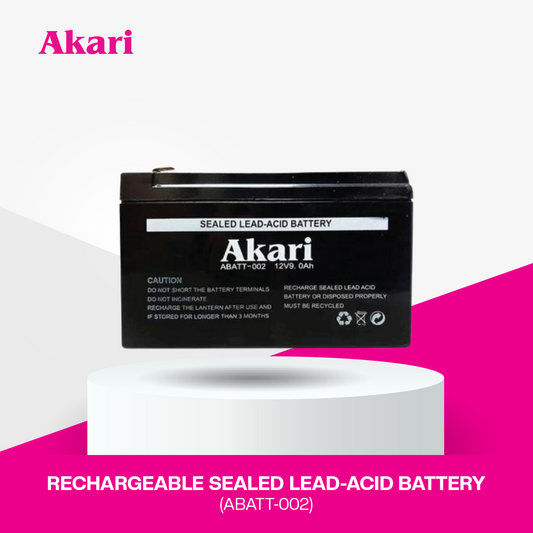 Akari Sealed Lead-Acid Rechargeable Battery ABATT-002 | 12V 9Ah SLA Battery
