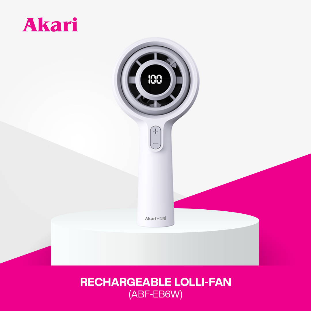 Akari x BINI LOLLI-FAN ABF-EB6W | Rechargeable Fan with Power Bank