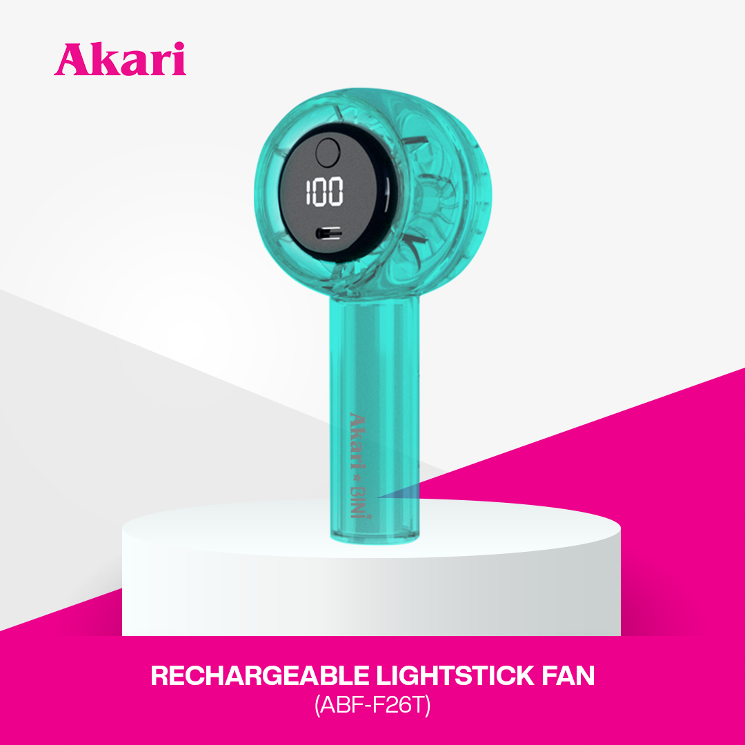 AkarixBini : Trio Akari Rechargeable Lightstick Fan (ABF-F26T) Teal