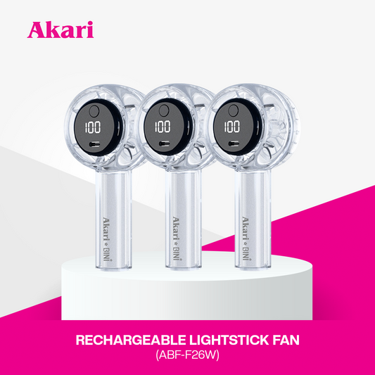 AkarixBini : TRIO Akari Rechargeable Lightstick Fan (ABF-F26) White