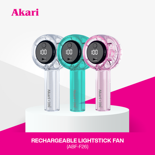 AkarixBini : TRIO Akari Rechargeable Lightstick Fan (ABF-F26) COMBO