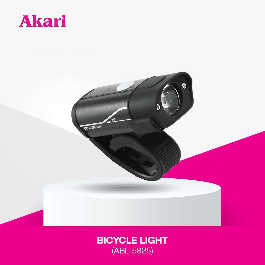Akari Bicycle Light ABL-5825 | 2W Rechargeable LED Bike Light