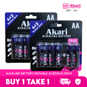Akari B1T1: Alkaline Battery, AA LR6, 1.5V - 4+2 in a pack