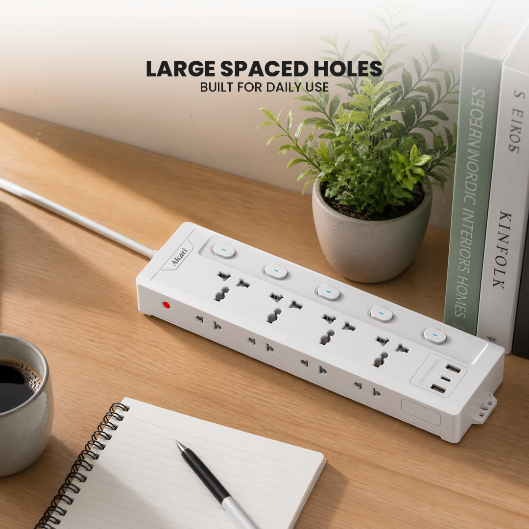 Akari Extension Cord 3M with 8 Outlets (AEC-5K44PU)
