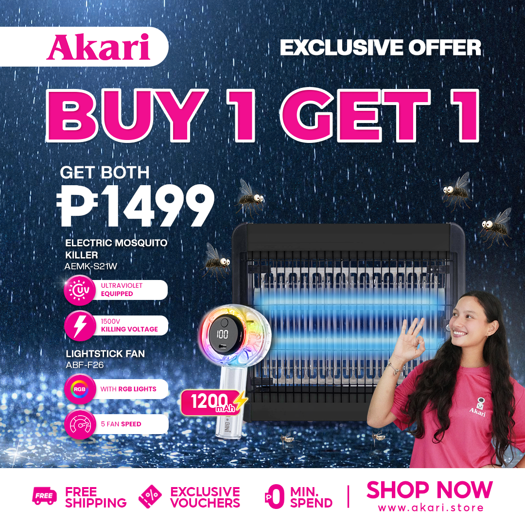 Akari Electric Mosquito Killer (AEMK-S21W) + Akari x BINI Lightstick Fan ABF-F26