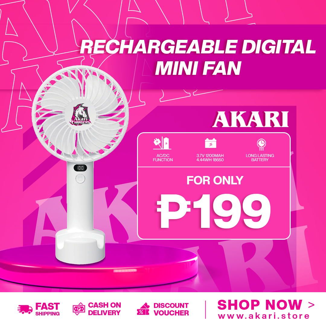 Akari Rechargeable Digital Mini Fan (ARF-N95A)