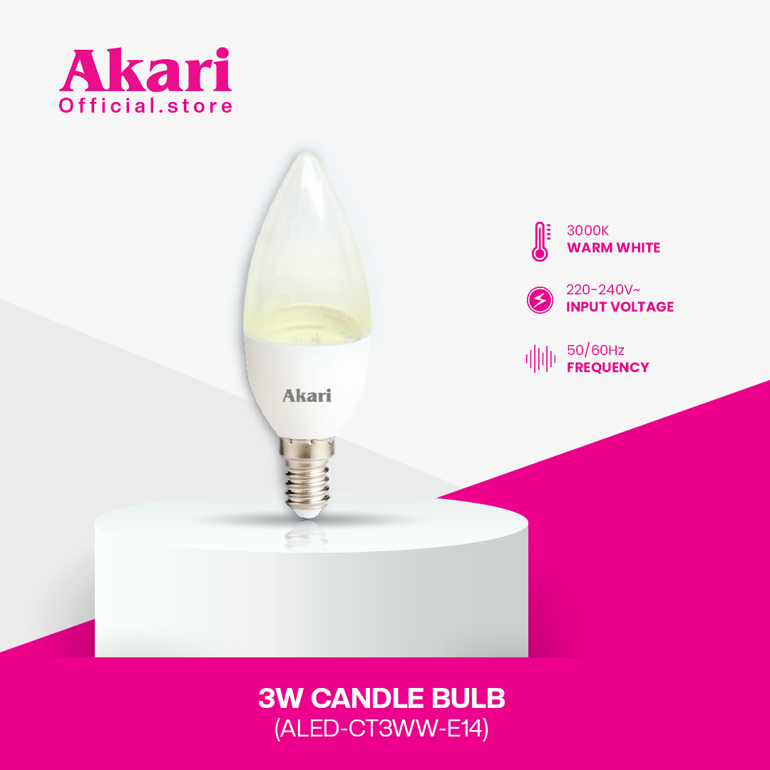 Akari 3W Candle Bulb (ALED-CT3WW-E14)