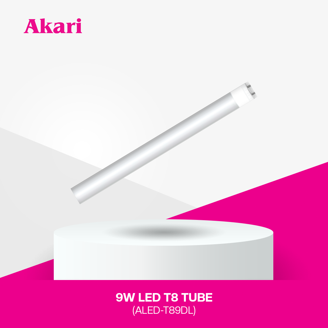 Akari 9W LED T8 Tube Daylight 6500K (ALED-T89DL)