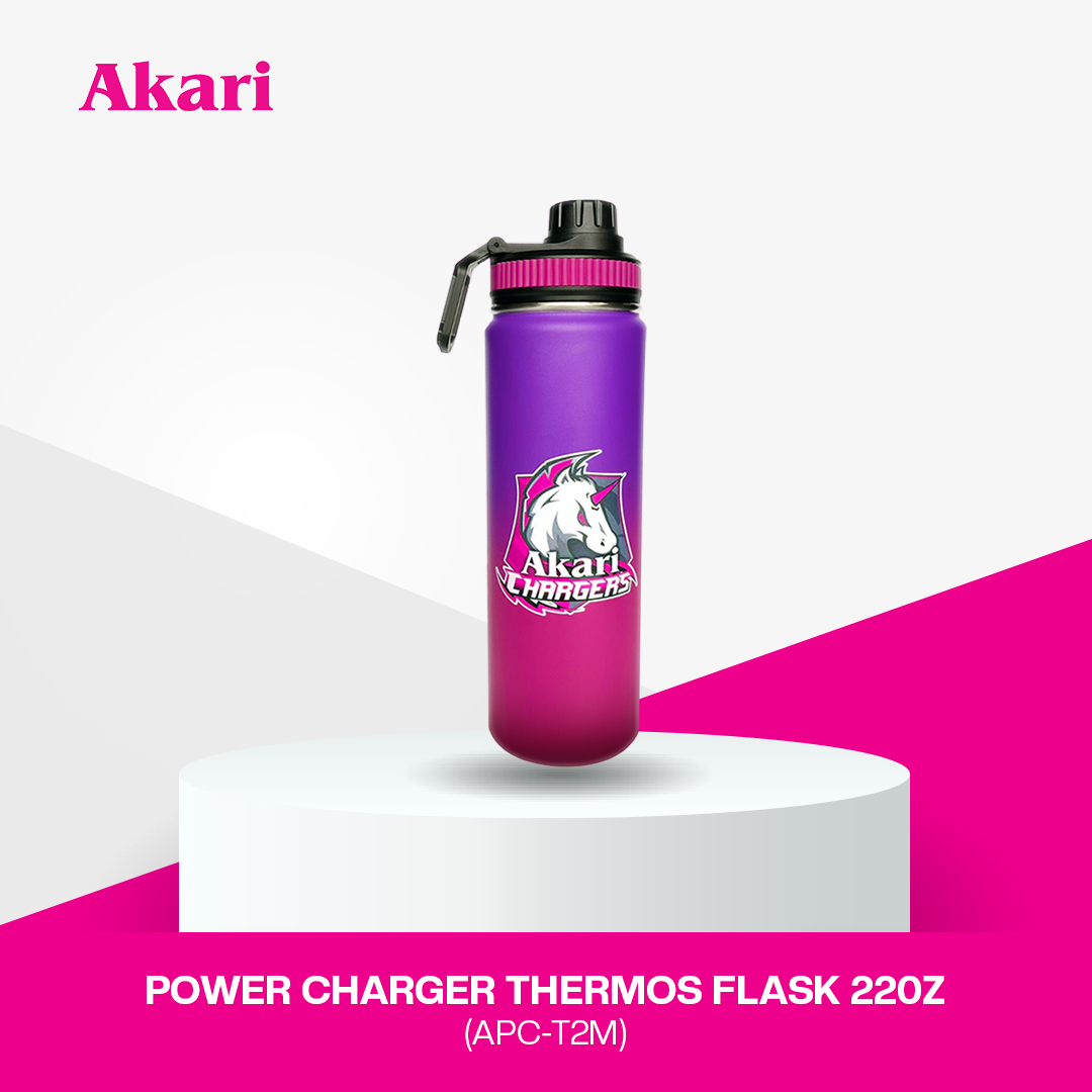 Akari Power Chargers Thermos Flask APC-T2M | Magenta Purple 22oz (650ml) Insulated Flask