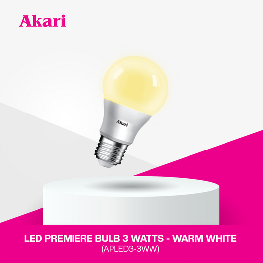 Akari Premiere LED Bulb 3 Watts (APLED3-3DL/WW)