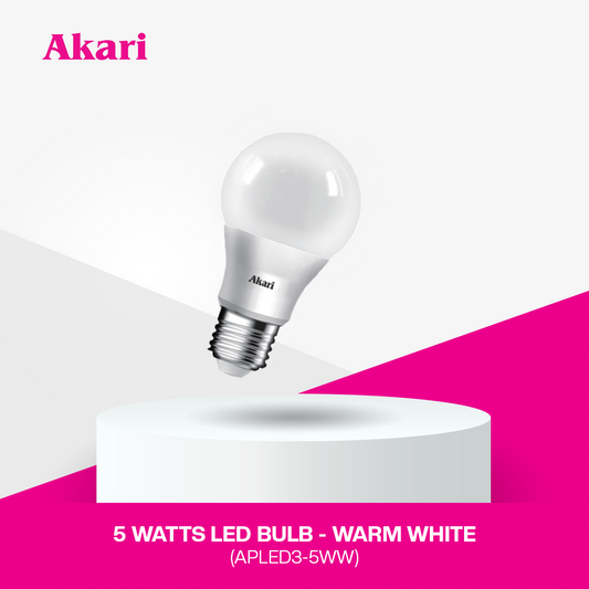 Akari Premiere LED Bulb 5W Warm White 3000K E27 (APLED3-5WW)