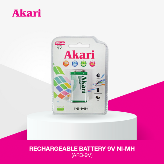 Akari 3 in 1 Mini Battery Charger With FREE1x9V Battery (ARBC-9V)