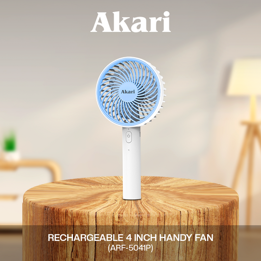CLEARANCE SALE: Akari 4" Rechargeable Handy Fan [ARF-5041]