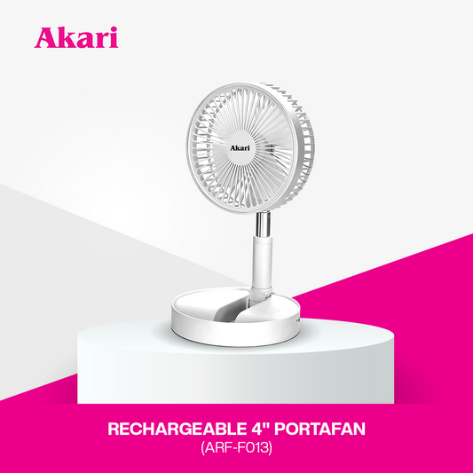 Akari 4" Rechargeable Portafan (ARF-F013)