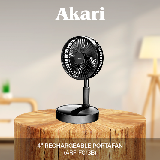 CLEARANCE SALE: Akari 4" Rechargeable Portafan (ARF-F013B)