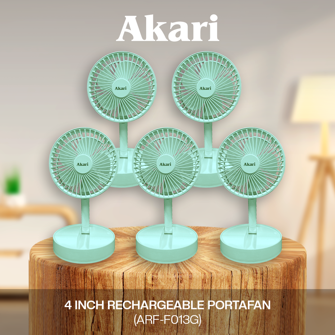 Akari 5PCS : 4" RECHARGEABLE  PORTAFAN ( ARF-F013 )