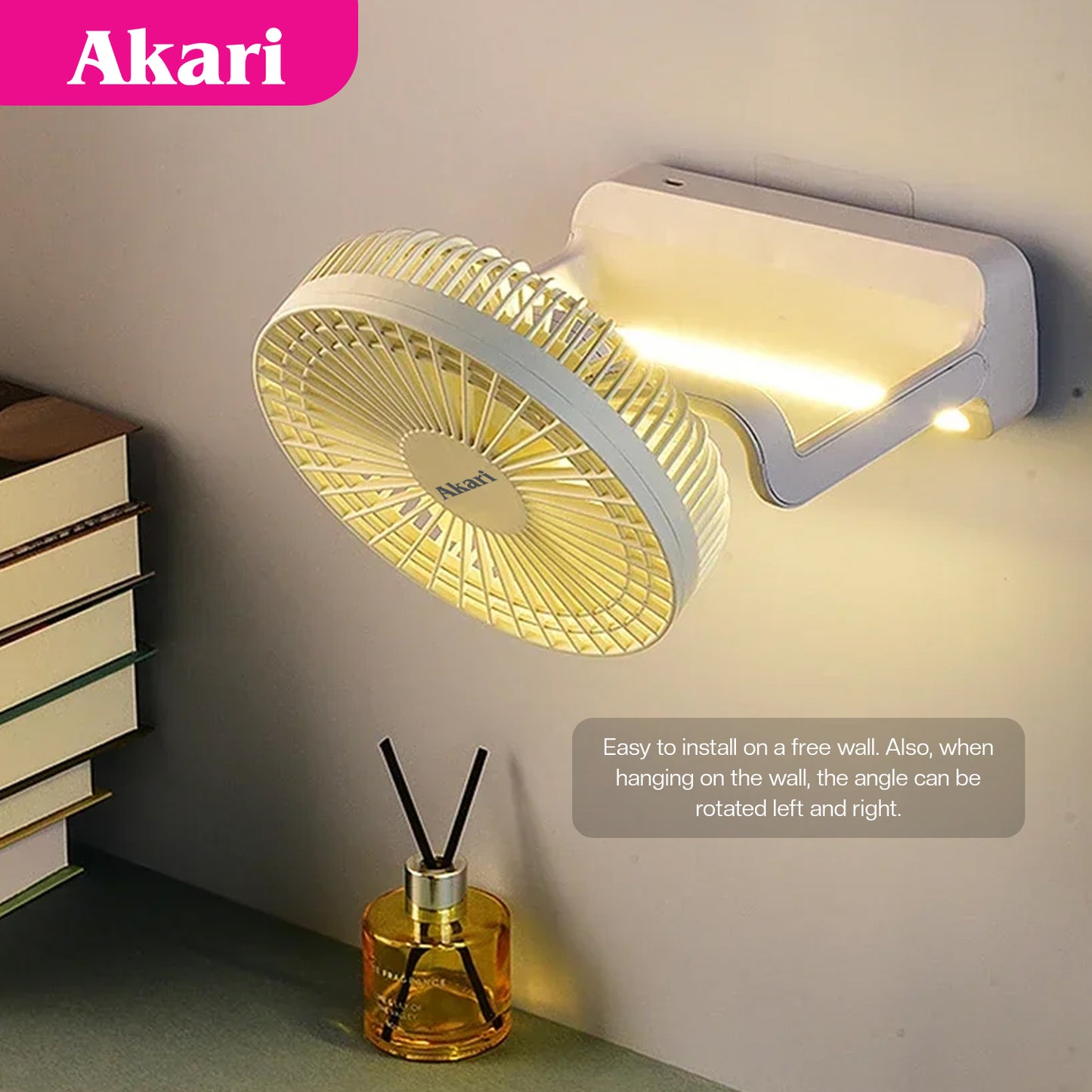 Akari Rechargeable Multi Mount Fan (ARF-MF01)