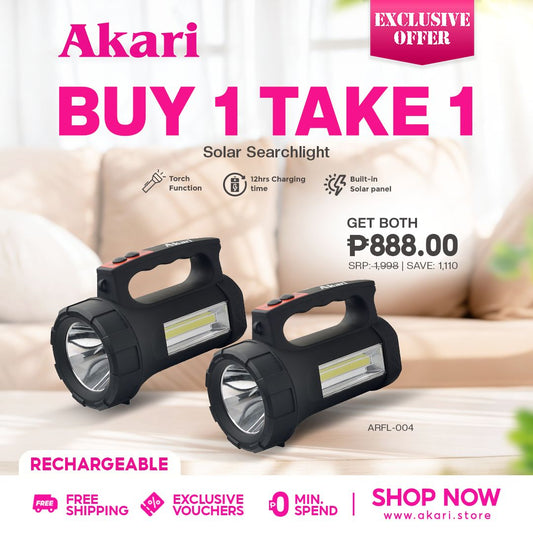 Akari Rechargeable Solar Searchlight (ARFL-004 B1T1)
