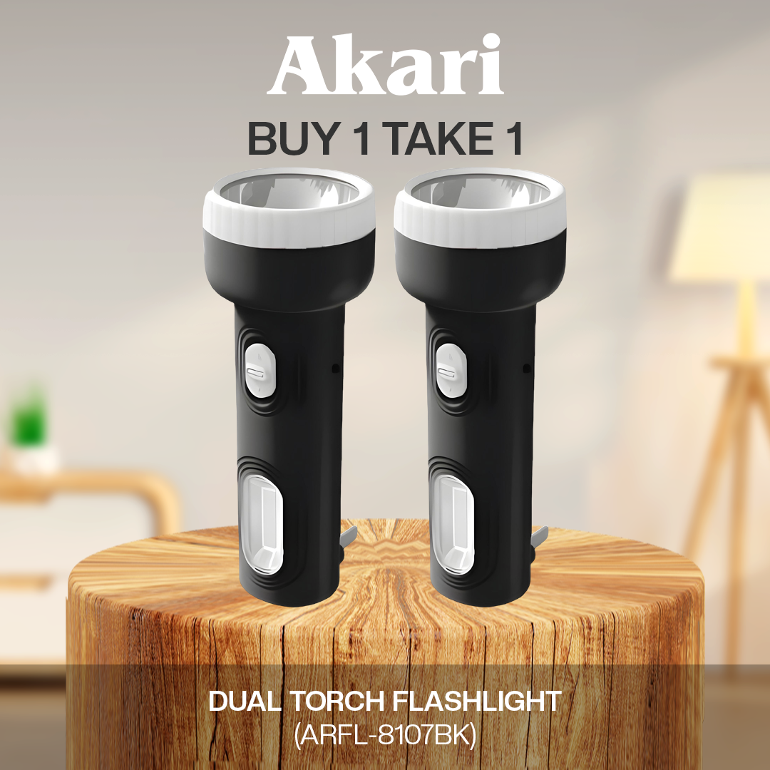 Akari B1T1 Rechargeable Dual Torch Flashlight (ARFL-8107)