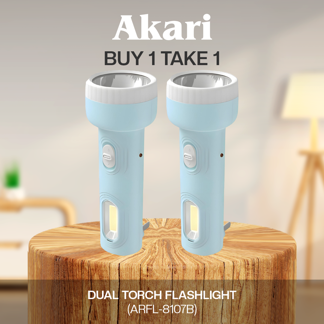 Akari B1T1 Rechargeable Dual Torch Flashlight (ARFL-8107)
