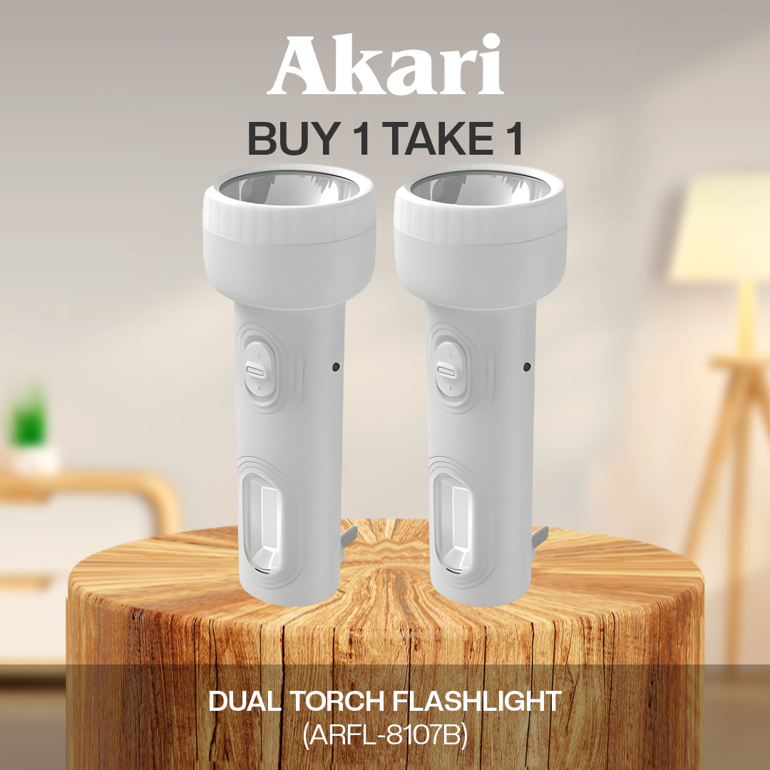 Akari B1T1 Rechargeable Dual Torch Flashlight (ARFL-8107)