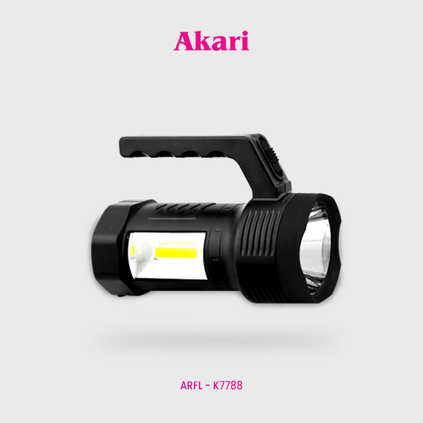 Akari Rechargeable Flashlight w/ Side Lantern (ARFL-K7788)