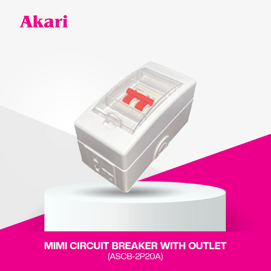 AKARI MINI CIRCUIT BREAKER WITH OUTLET ( ASCB-2P20A )