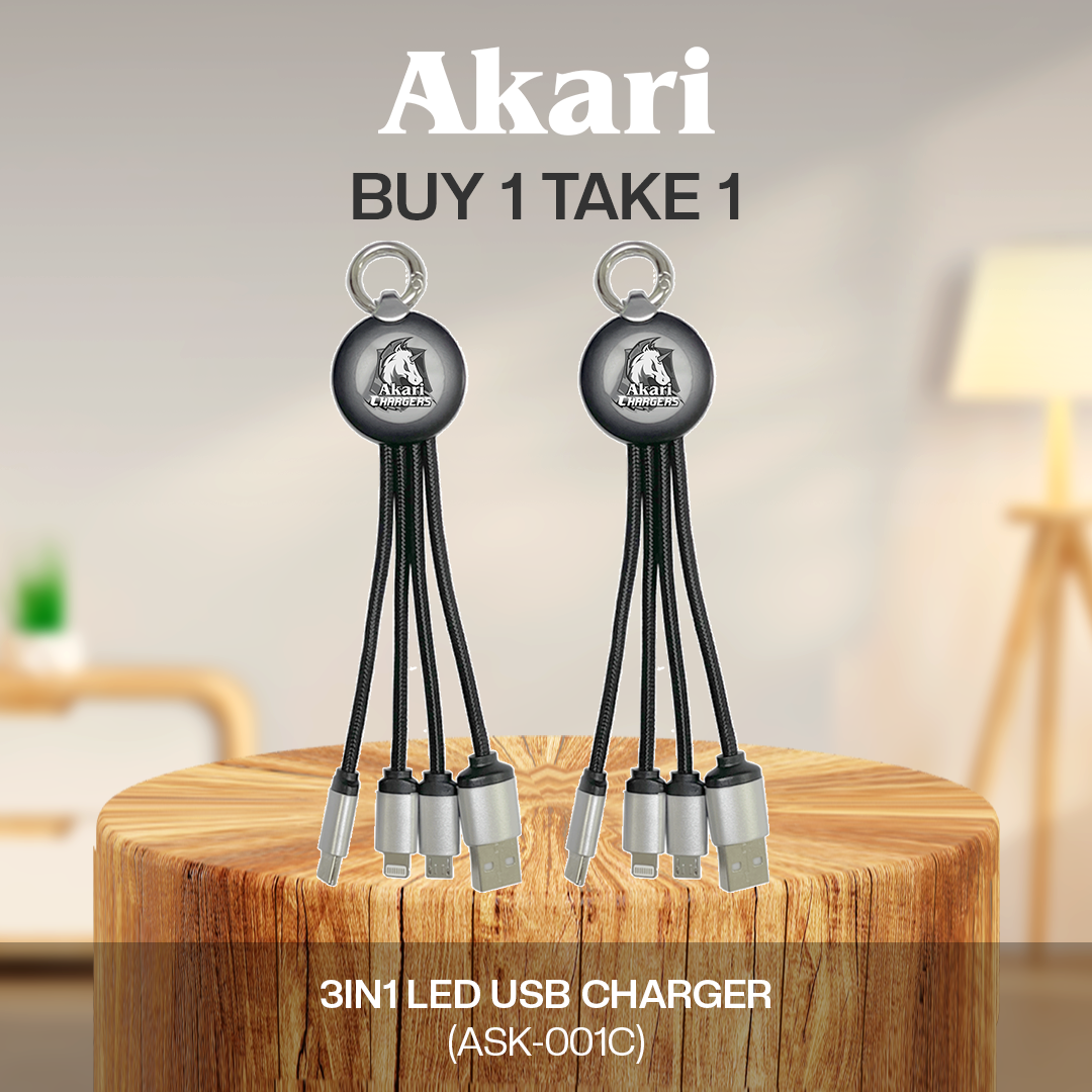 Akari  B1T1 3 in 1 LED USB Charger (ASK-001)