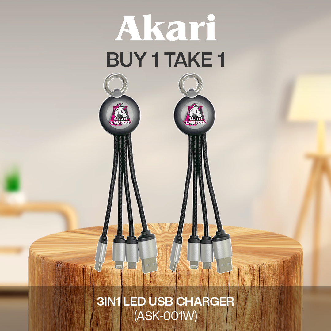 Akari  B1T1 3 in 1 LED USB Charger (ASK-001)