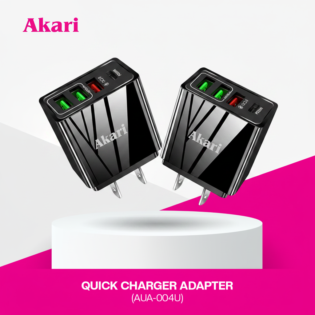 Akari B1T1 Quick Charger Adapter AUA-004U | Fast USB Wall Charger