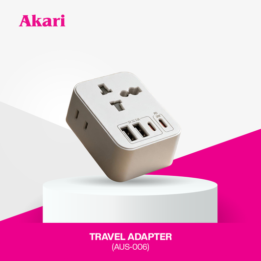 Akari 6Gang Universal Travel Adapter (AUS-006)